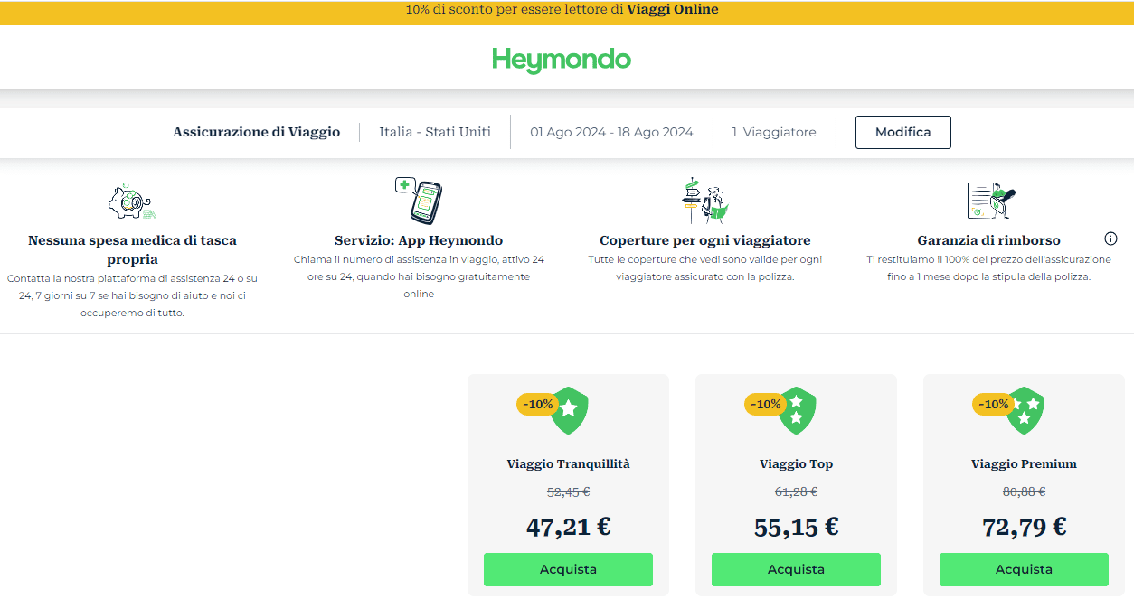 come inserire il codice sconto Heymondo
